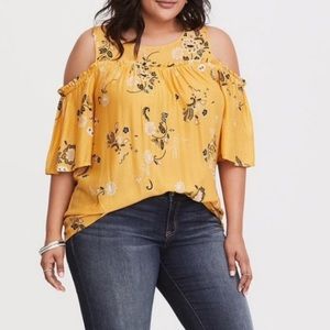 Yellow Torrid Cold Shoulder